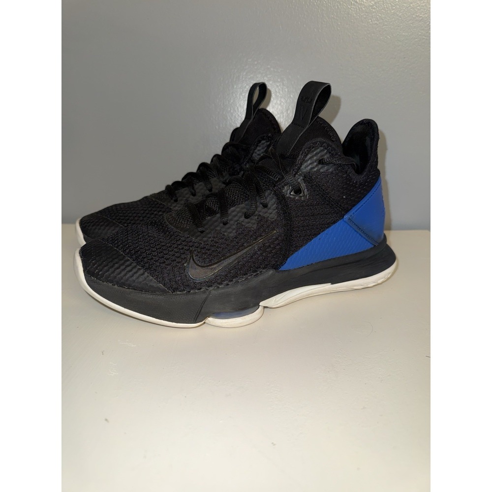 Nike LeBron Witness IV Mens Size 7.5 Black w/Blue Hyper Cobalt BV7427-007 Shoes